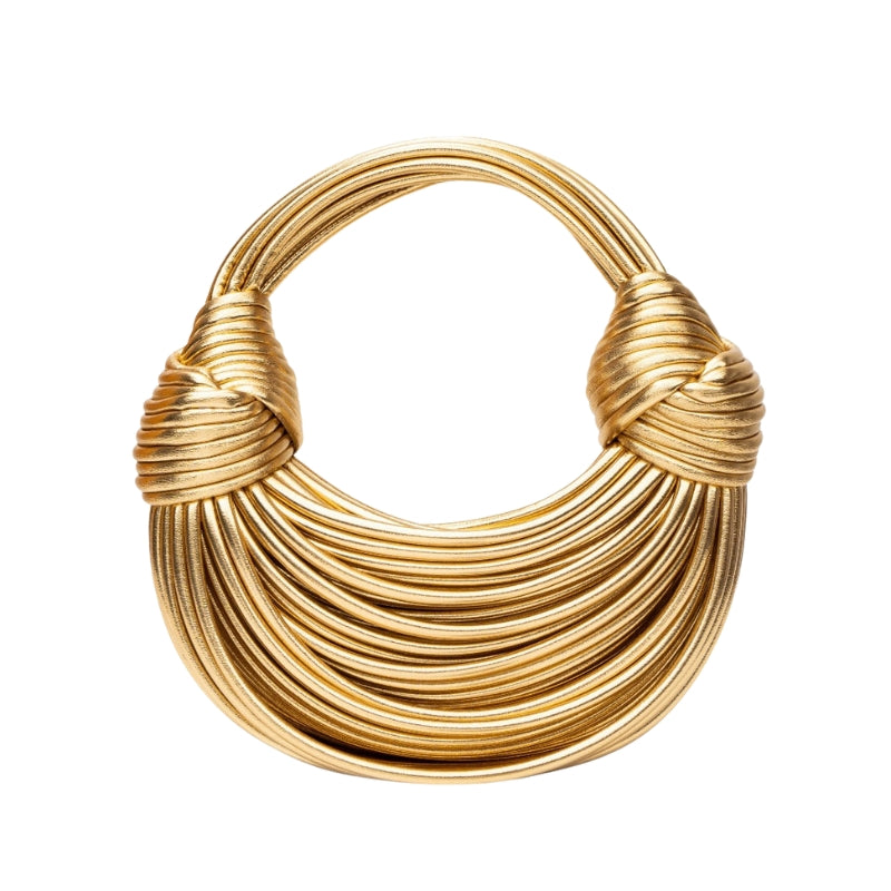 Savannah – Sac à Main Sculpté avec Design Noué et Fermeture Éclair