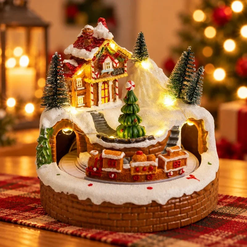 WinterGlow - Villaggio natalizio in miniatura con illuminazione LED