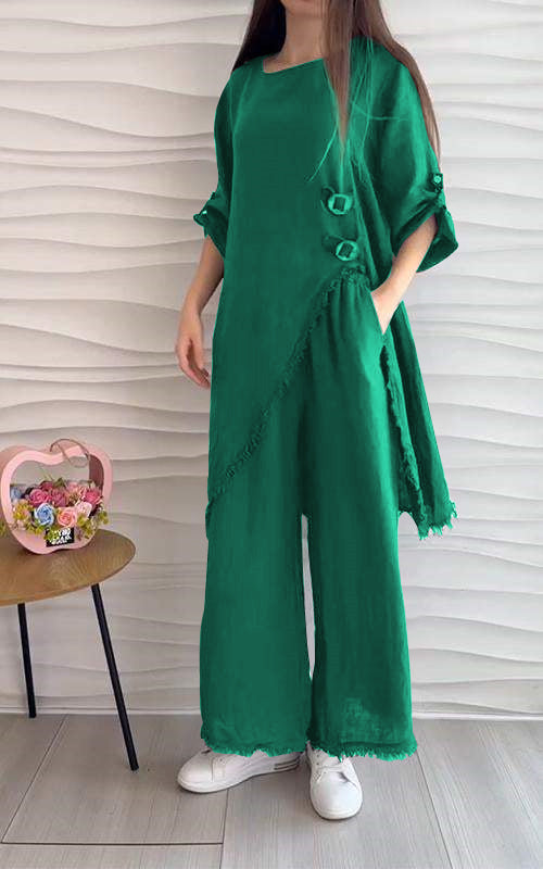 CottonGlam™ - Set Elegant cu Guler Rotund