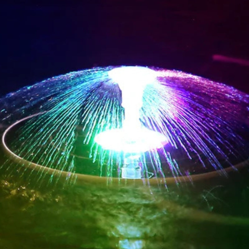 AquaGlow – Fontana d’Acqua con Forma Rotonda e Design Solare