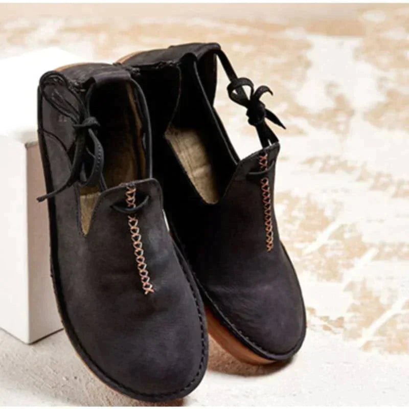 Mary – Bottines à Bout Rond avec Enfilage Facile et Lacets