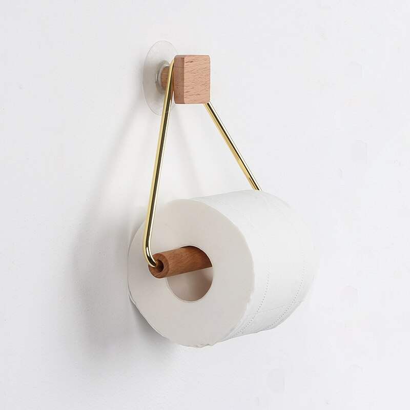 TissueNest - Portarotolo moderno per bagno con eleganza in legno