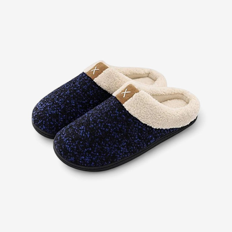 CozyStep - Chaussons à bout rond avec design à enfiler