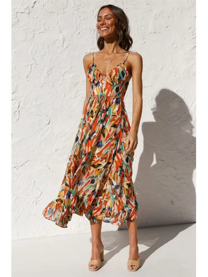 SunSplash™ - Robe imprimée col en V