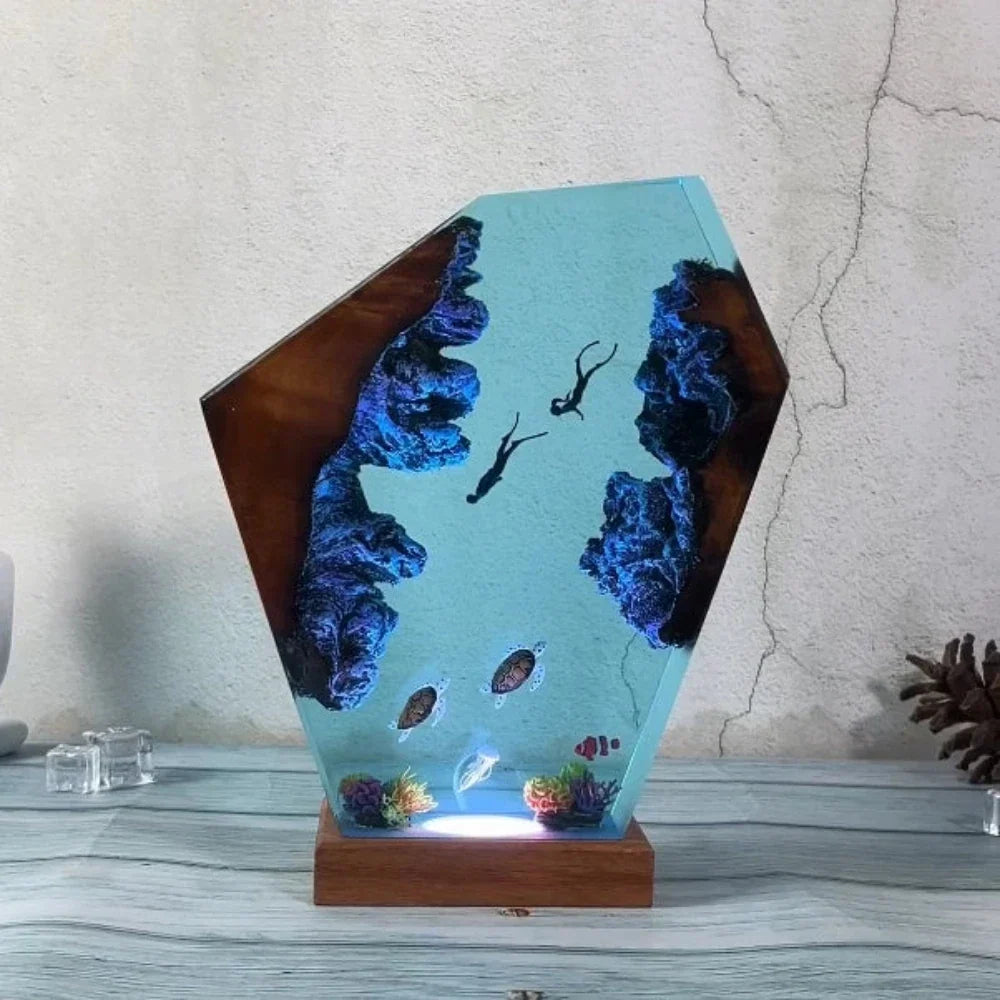 MarineGlow - Lampada decorativa notturna con effetti marini e illuminazione regolabile