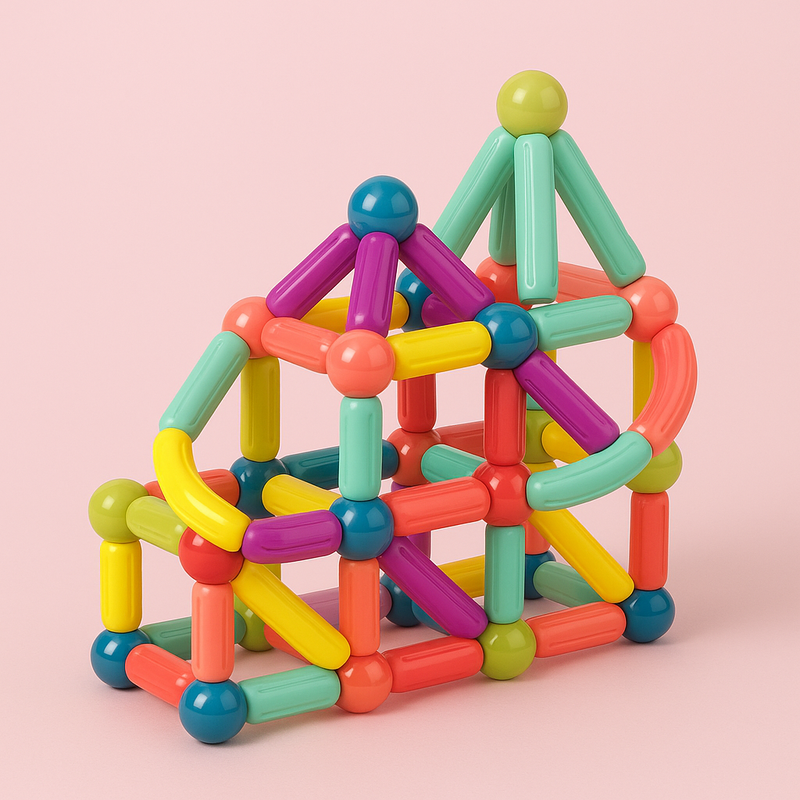 BuildBlox – Ensemble de construction avec bâtonnets pour création de formes créatives et jeu pratique