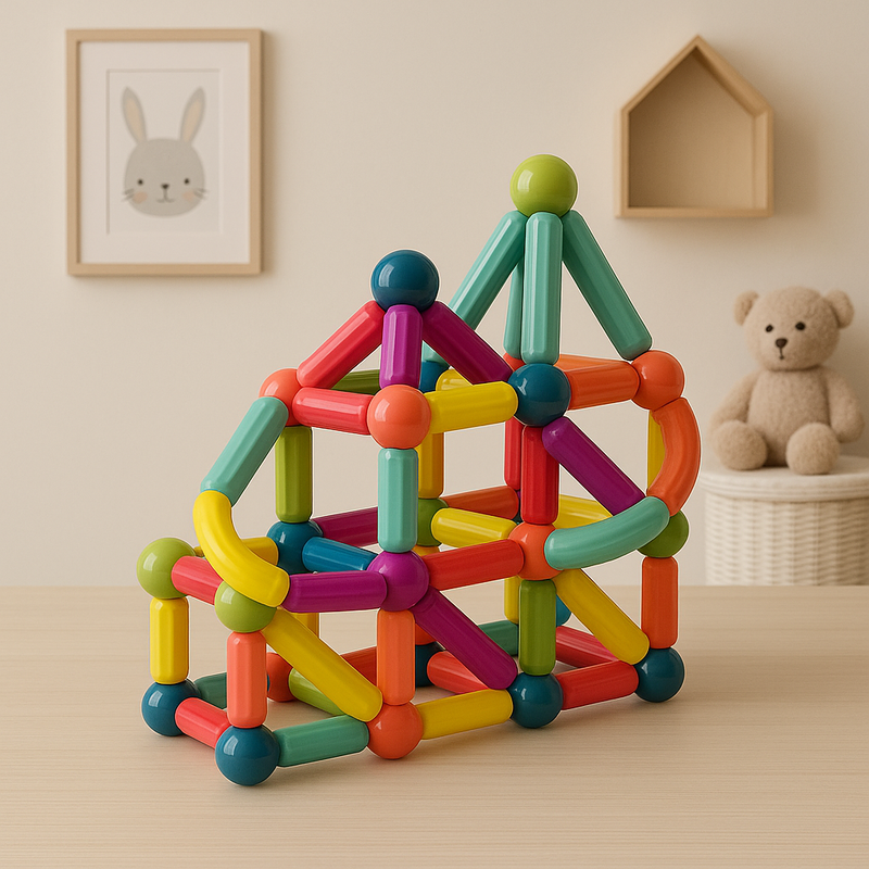 BuildBlox – Ensemble de construction avec bâtonnets pour création de formes créatives et jeu pratique