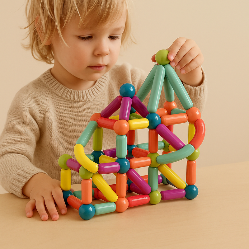 BuildBlox – Ensemble de construction avec bâtonnets pour création de formes créatives et jeu pratique
