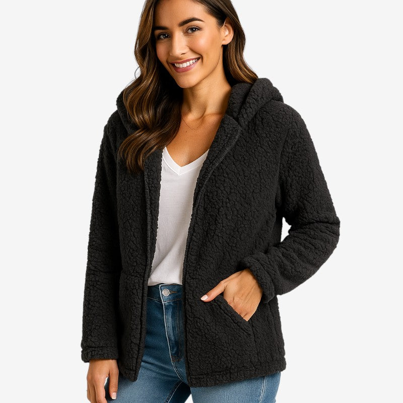 Lysetta - Manteau à capuche et manches longues avec fermeture éclair