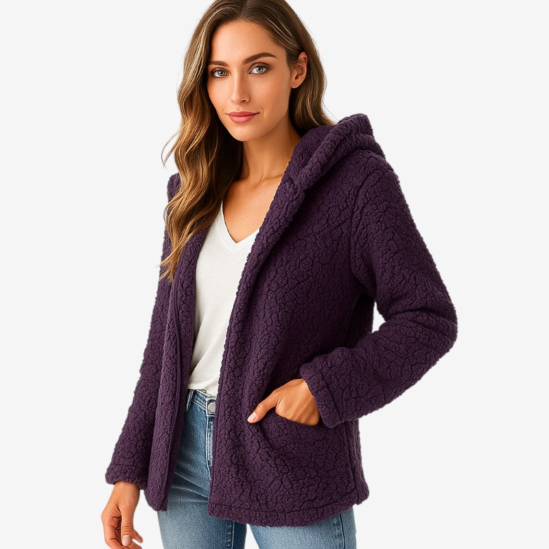 Lysetta - Manteau à capuche et manches longues avec fermeture éclair