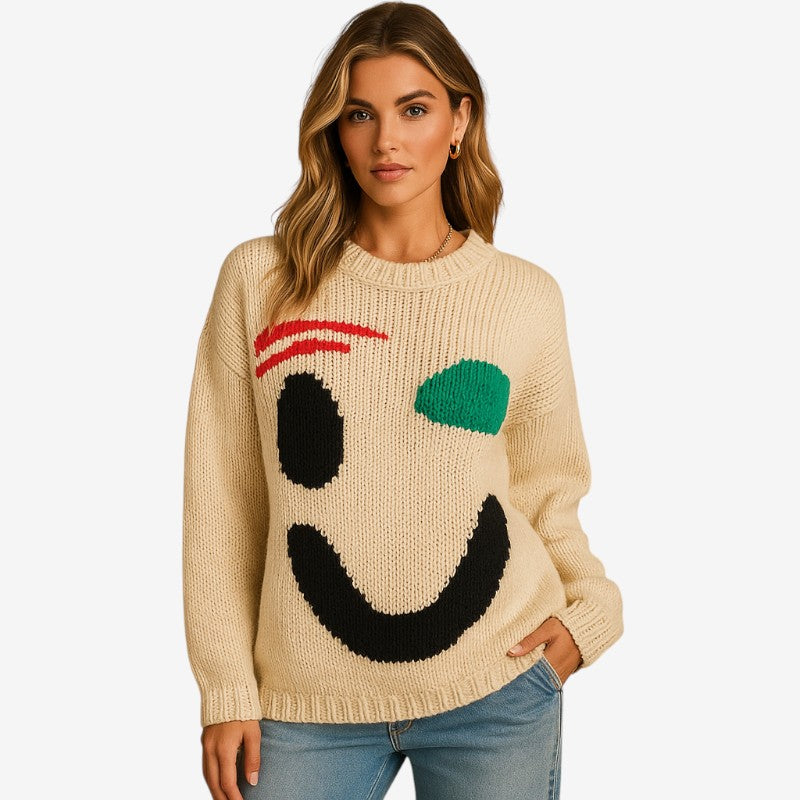 Arlisse - Maglione girocollo a maniche lunghe con stampa