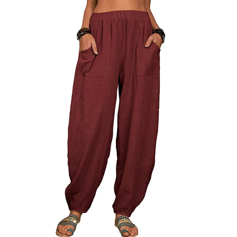 Olivia – Elegante broek met elastische taille en praktische zakken