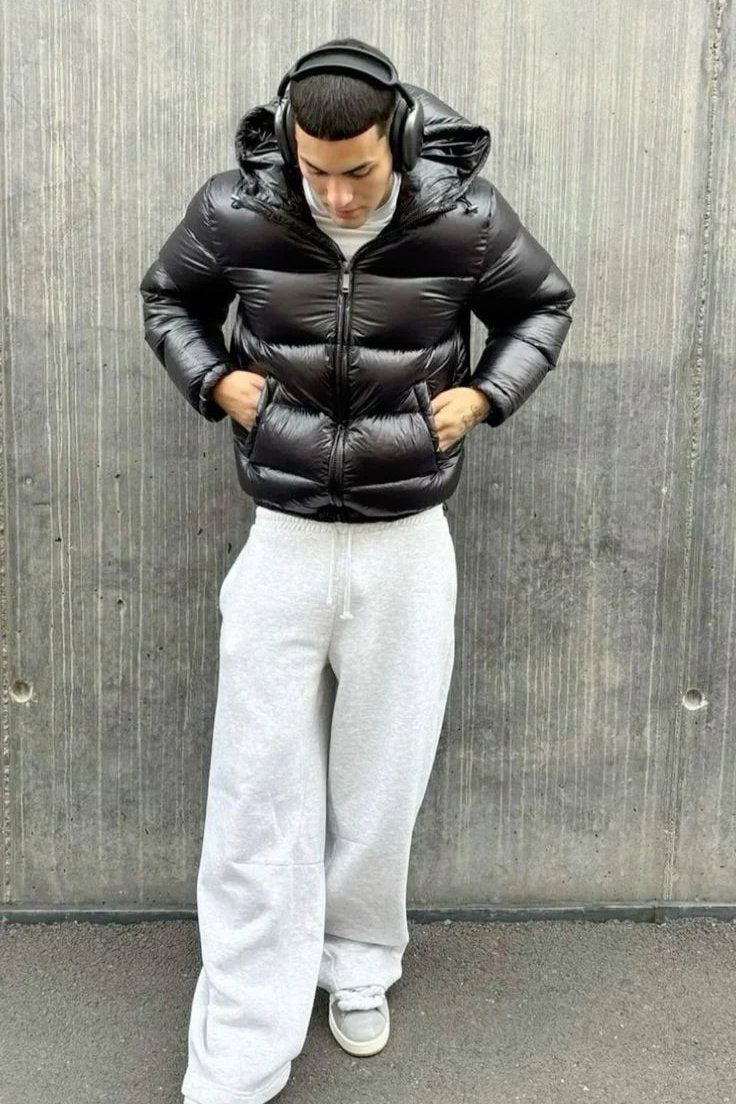 Liam - Capuchon Puffer Jas met Voorkant Rits