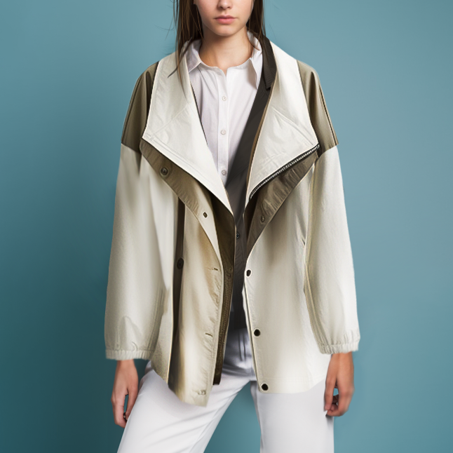 Lotte - Trench-coat élégant déperlant avec bouton sur le devant
