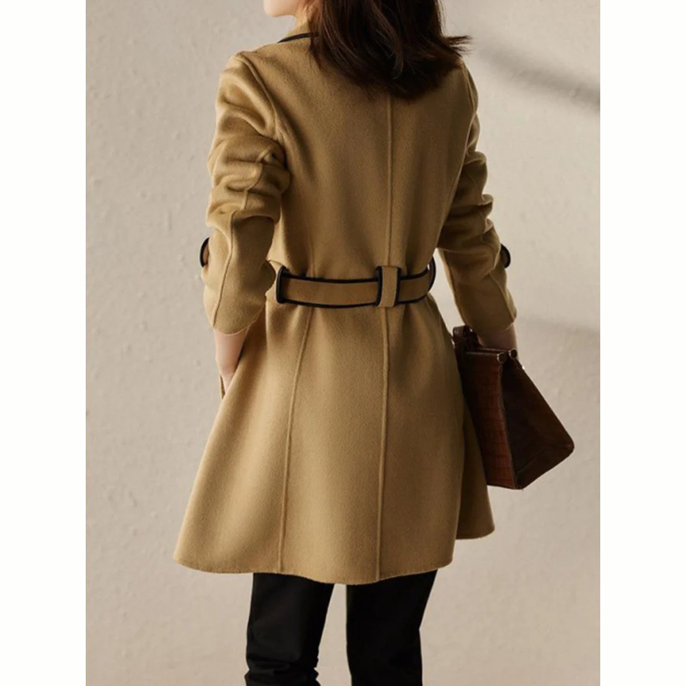 Anke - Manteau à la mode avec ceinture et poches pratiques