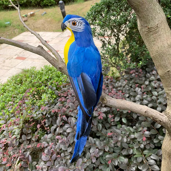 BirdScape - Vibrant parrot garden ornament for outdoor elegance