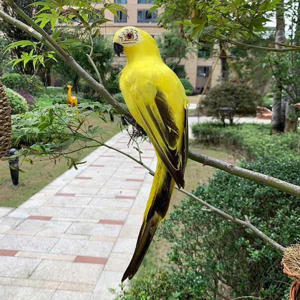 BirdScape - Vibrant parrot garden ornament for outdoor elegance