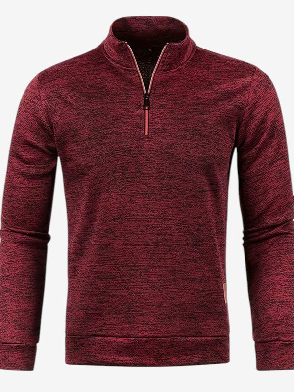 ZipGent - Men's Half-Zip Sweater With Stand Collar