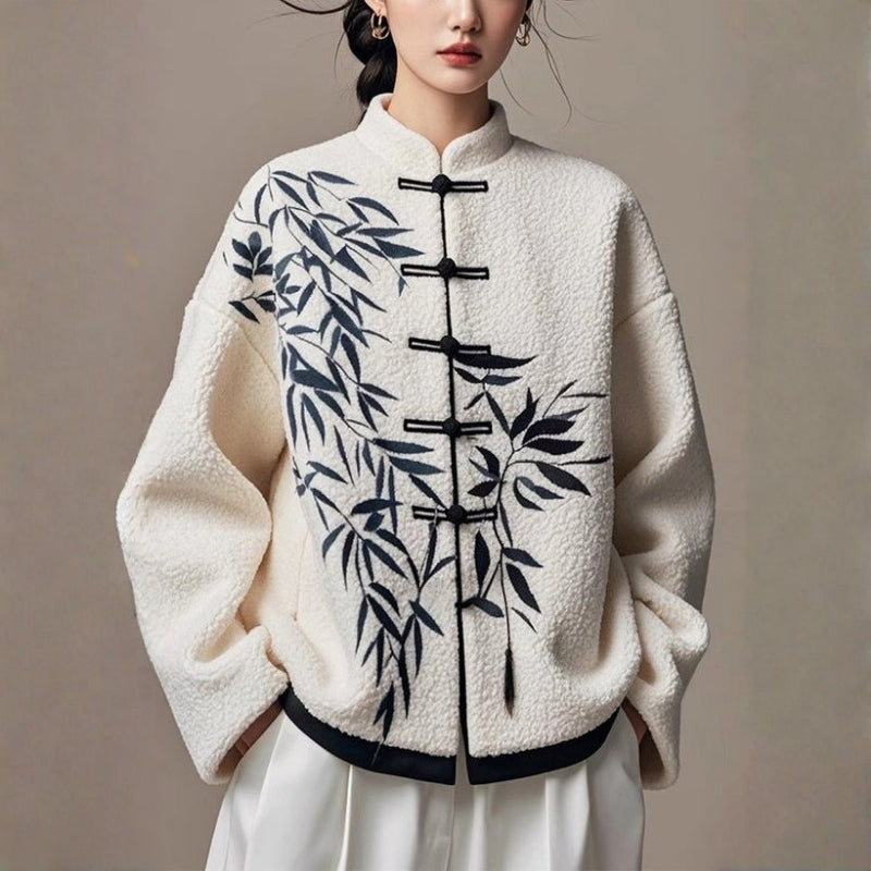 Helen - Long Sleeve Cardigan with Button Closure