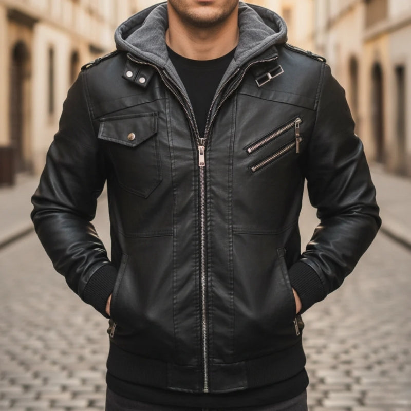 Alden - Veste zippée à manches longues avec capuche