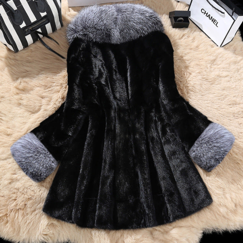 Michelle - Cappotto a maniche lunghe con linea a trapezio e scollo a V