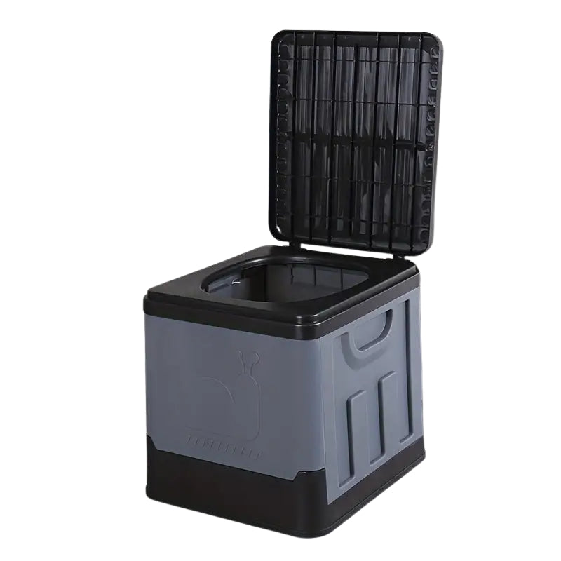 GoComfort - Toilette Pieghevole Portatile con Contenitore Pieghevole