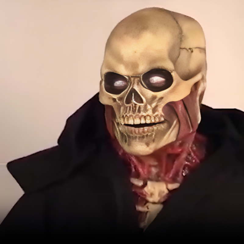 Krvavá maska lebky na halloweensky kostým