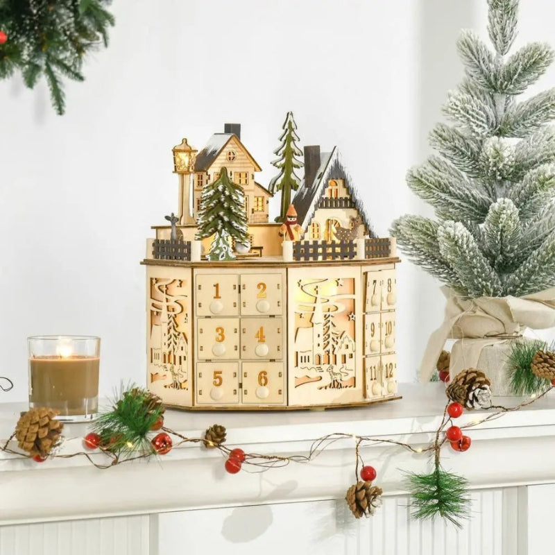 GlowFest – Kerst Adventskalender met LED licht en huisontwerp