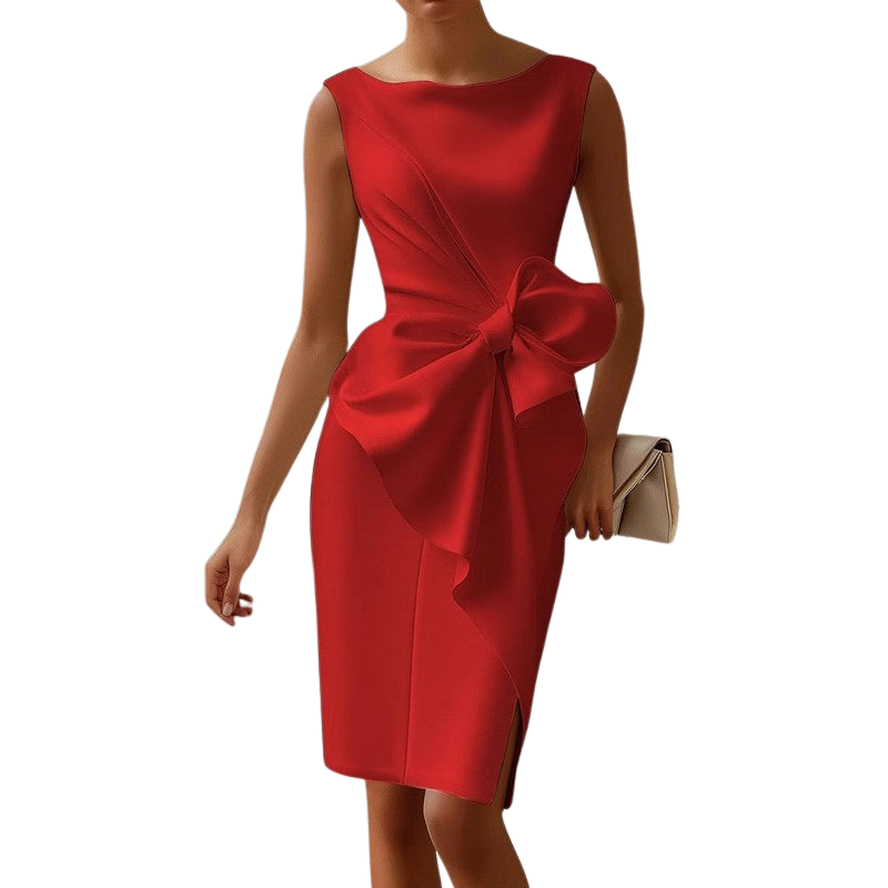 Julia – Rochie midi fără mâneci, croială lejeră pentru un stil casual