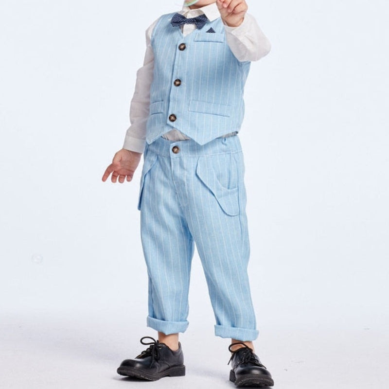 Jayden – Ensemble classique 3 pièces avec gilet sans manches et pantalon décontracté