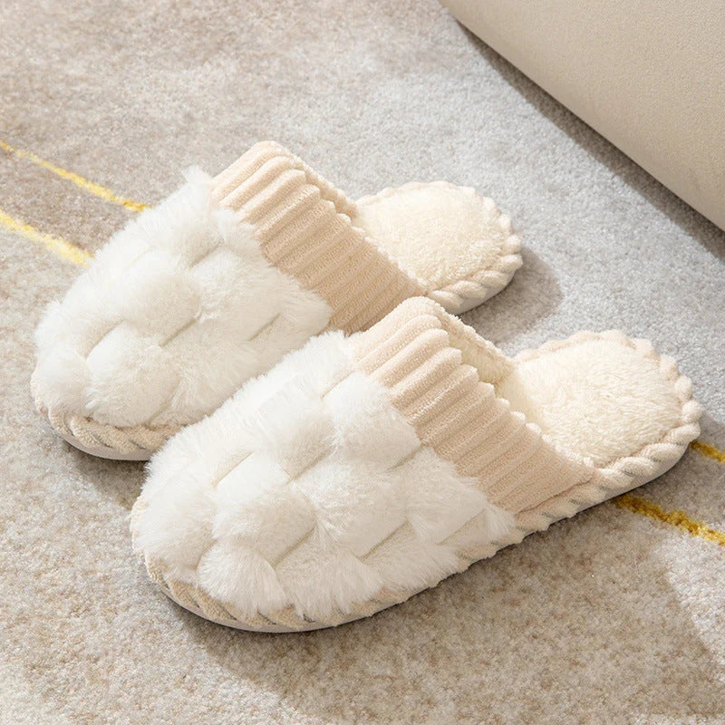 Naomi – Chaussons doublés de fourrure avec semelles antidérapantes