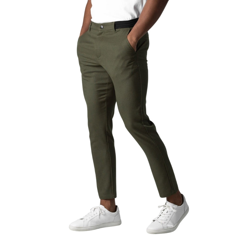 Max – Slim Fit Pants with Elastic Waistband and Practical Pockets