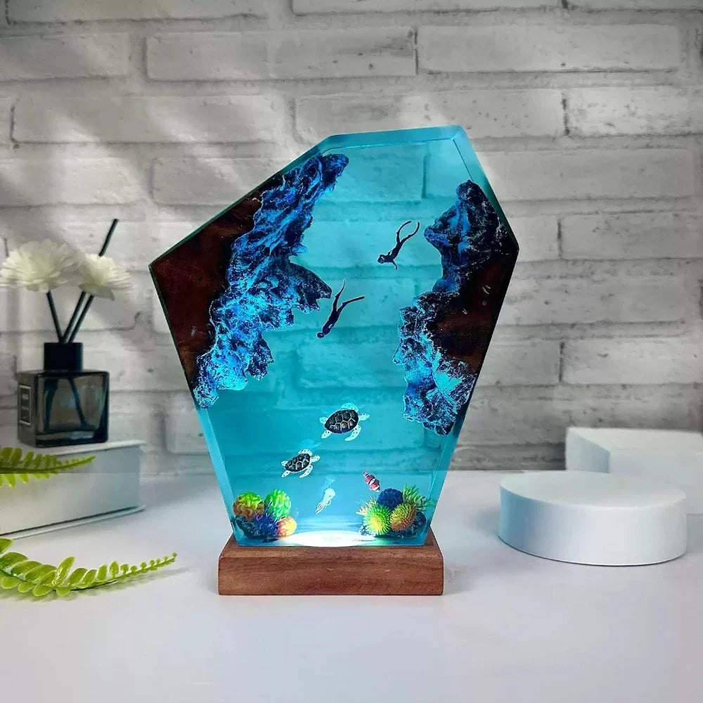 MarineGlow - Lampada decorativa notturna con effetti marini e illuminazione regolabile