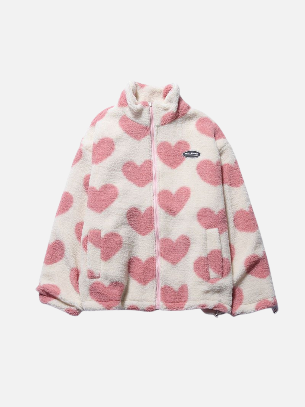 Zoe - Veste décontractée réversible à imprimé cœurs
