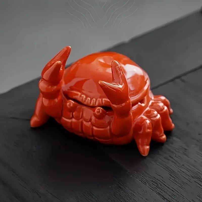 TidyCrab – Portacenere in Ceramica a Forma di Granchio con Coperchio