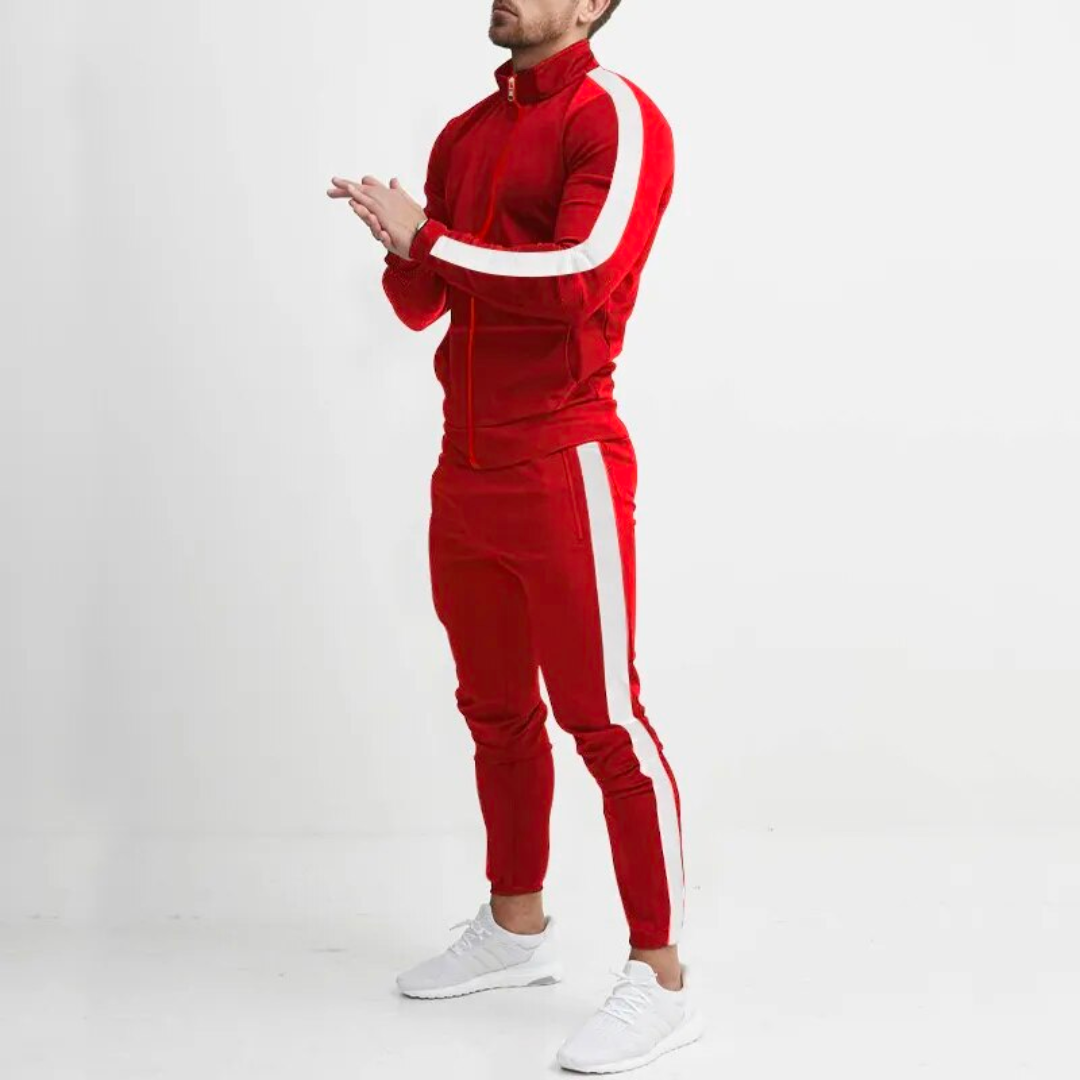 Steave - Trening sportiv cu jachetă cu fermoar și pantaloni conici