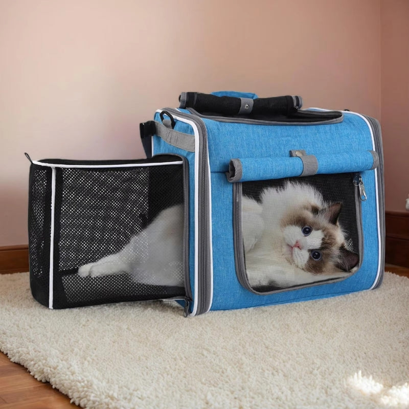 TravelBuddy – Sac pour animaux avec ventilation réglable et plusieurs fermetures éclair