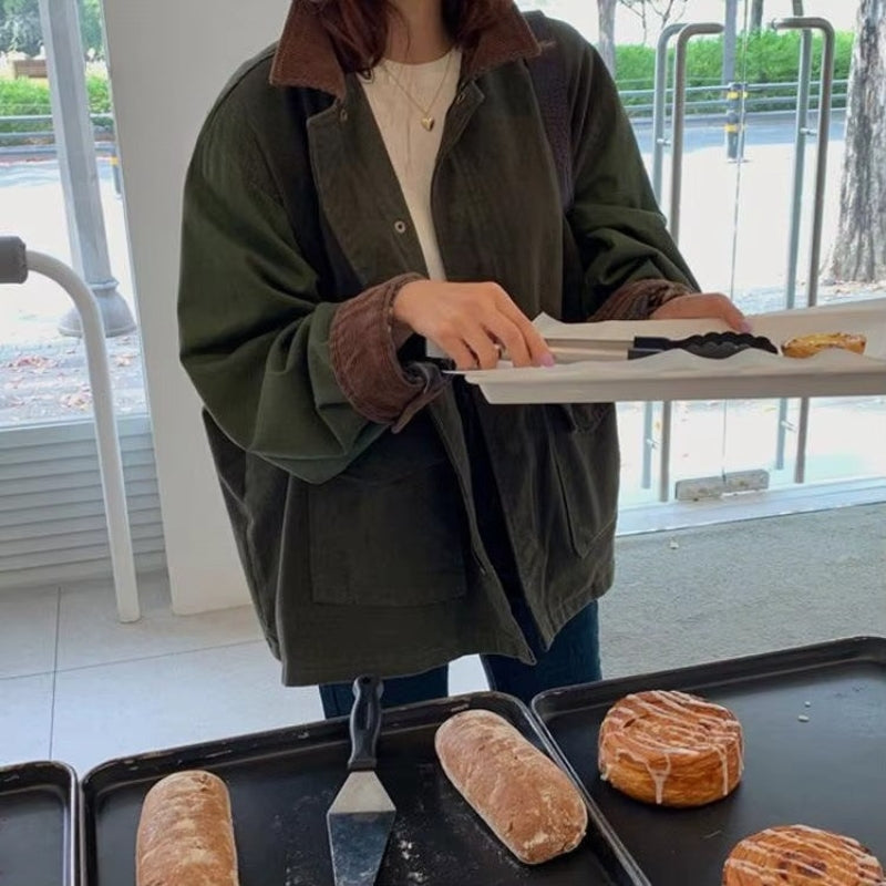 Femke - Bunda s dlouhým rukávem a klopovým límcem