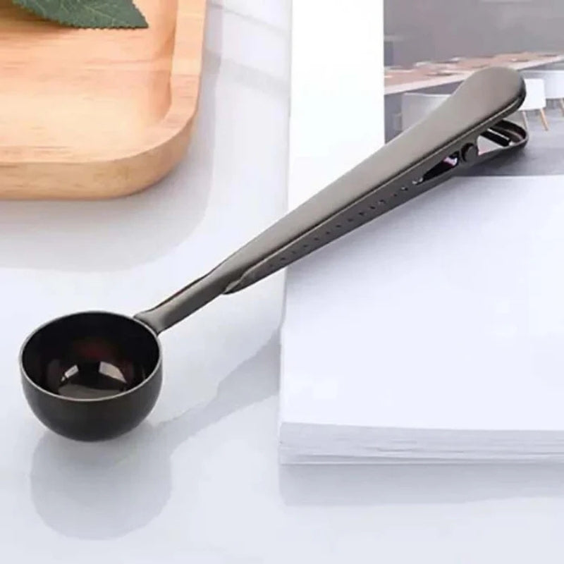 BrewMate – Cuillère doseuse pour café avec clip de fermeture