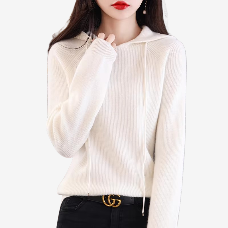 Sadie - Cardigan a maniche lunghe con cappuccio regolabile