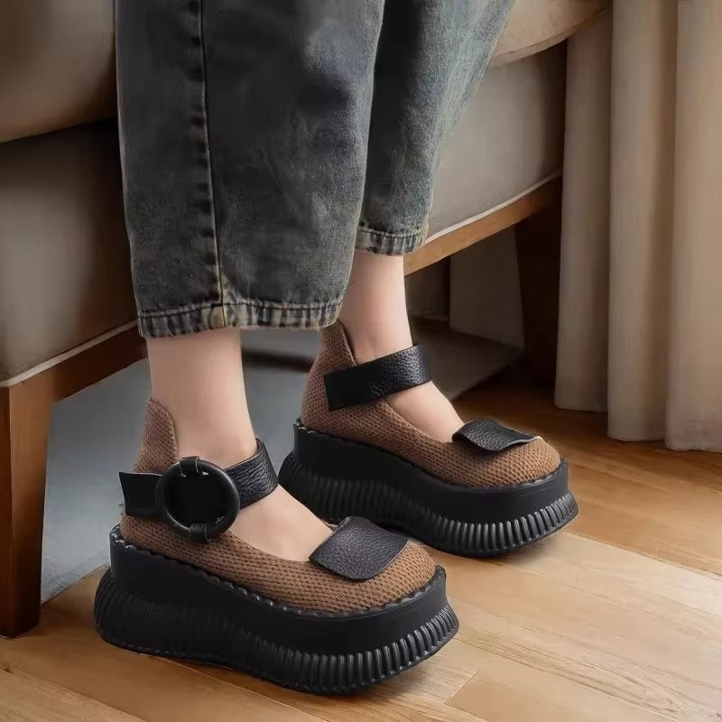Mina - High heel shoes with buckle straps and non-slip design