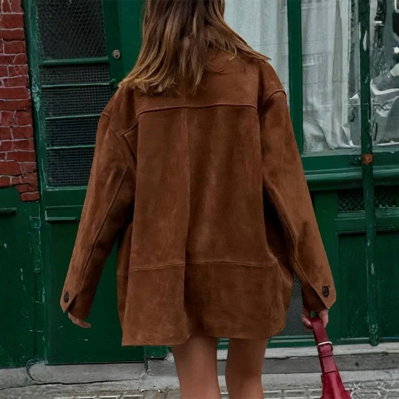 Skyla - Cappotto a maniche lunghe con chiusura a bottoni