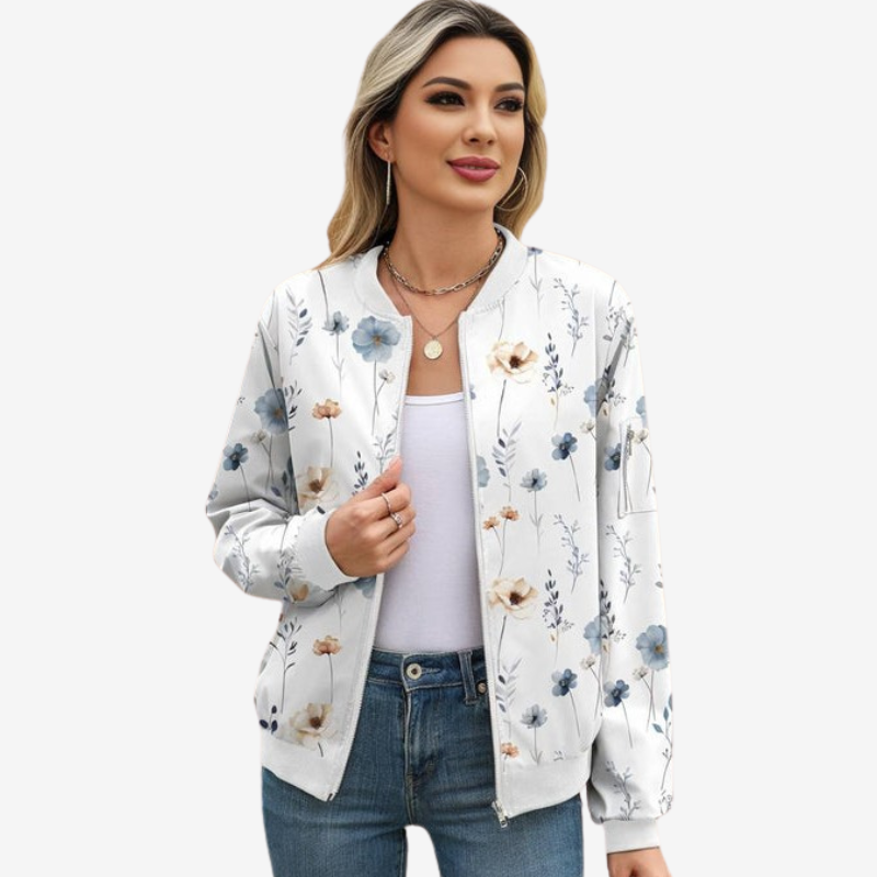 Teagan - Long Sleeve Jacket with Zip Closure