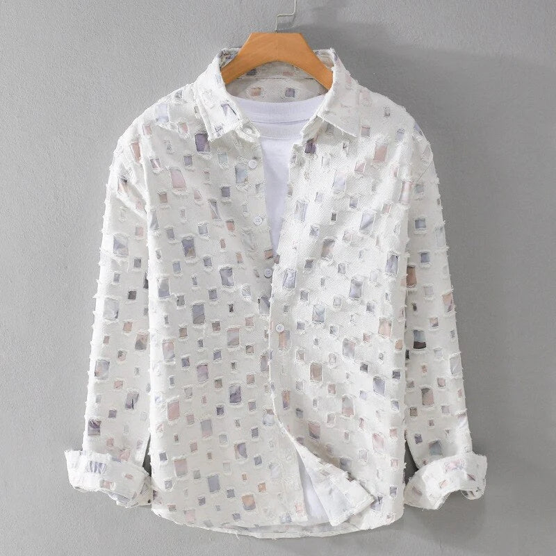 Mark – Shirt with Long Sleeves, Button Closure, and Turned-Down Collar