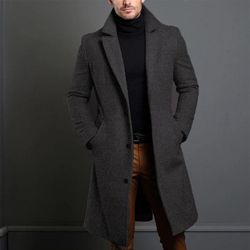 Men’s Notched-Collar Trench Coat
