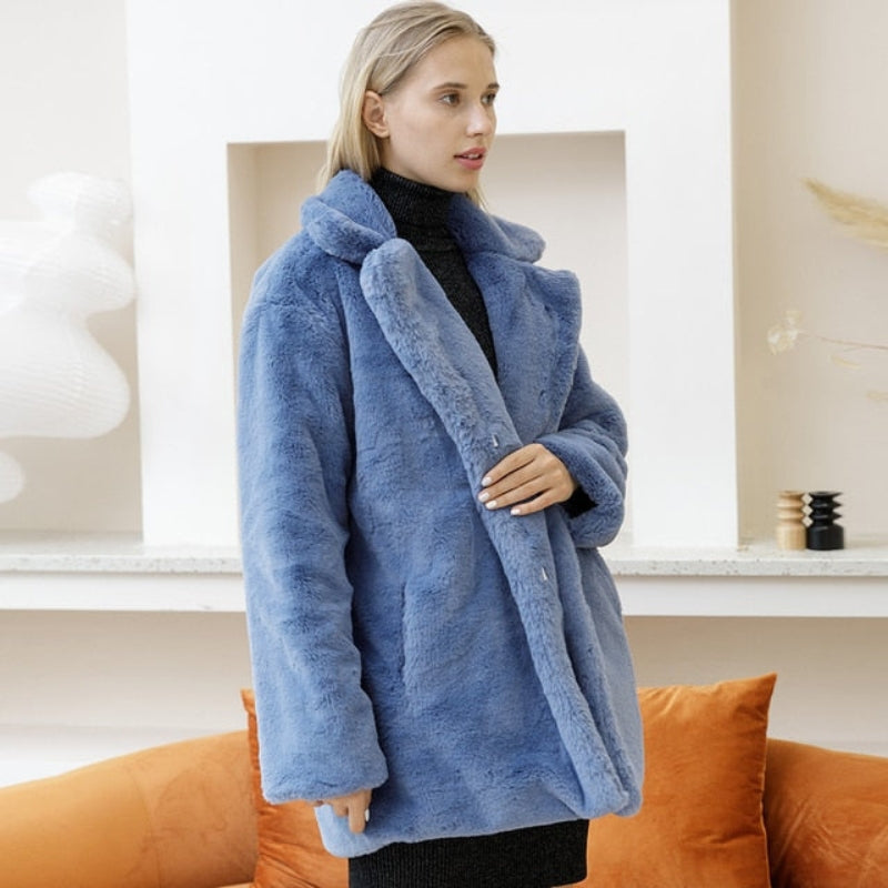 Emma - Jacket with Long Sleeves, Side Pockets, and Notched Collar