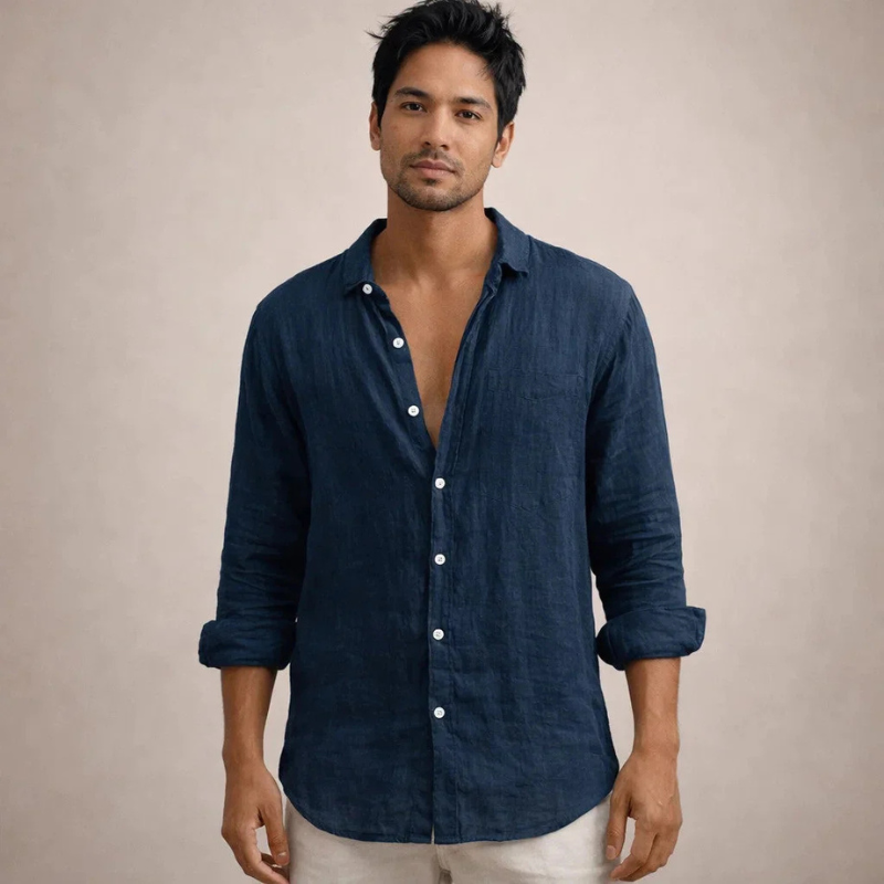 Men's Long Sleeve Button Front Shirt