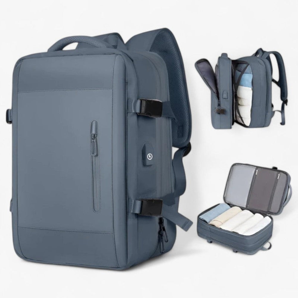 PackMore - Zaino da viaggio espandibile con tasca nascosta e chiusura lampo