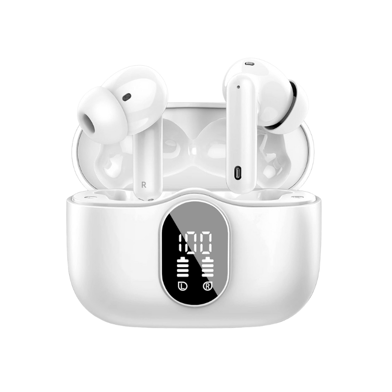 EchoBeats – Draadloze oordopjes met ENC en oplaadcase met LED-display