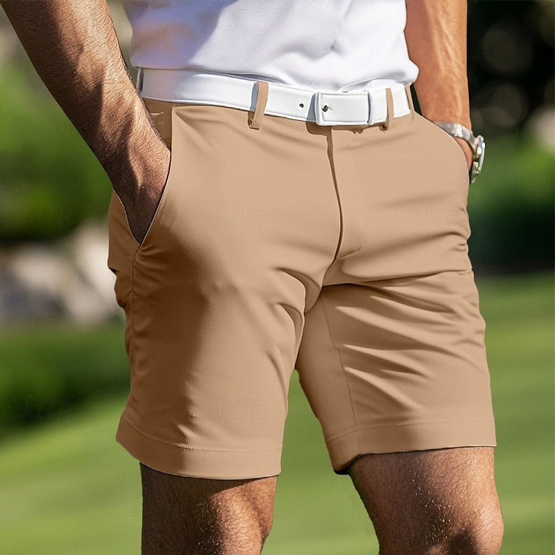 Pantaloni scurți casual pentru bărbați cu fermoar la brâu
